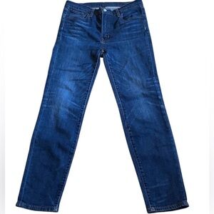 Frye slim straight jeans Women’s 30 Stretch denim Medium to dark wash Zip fly